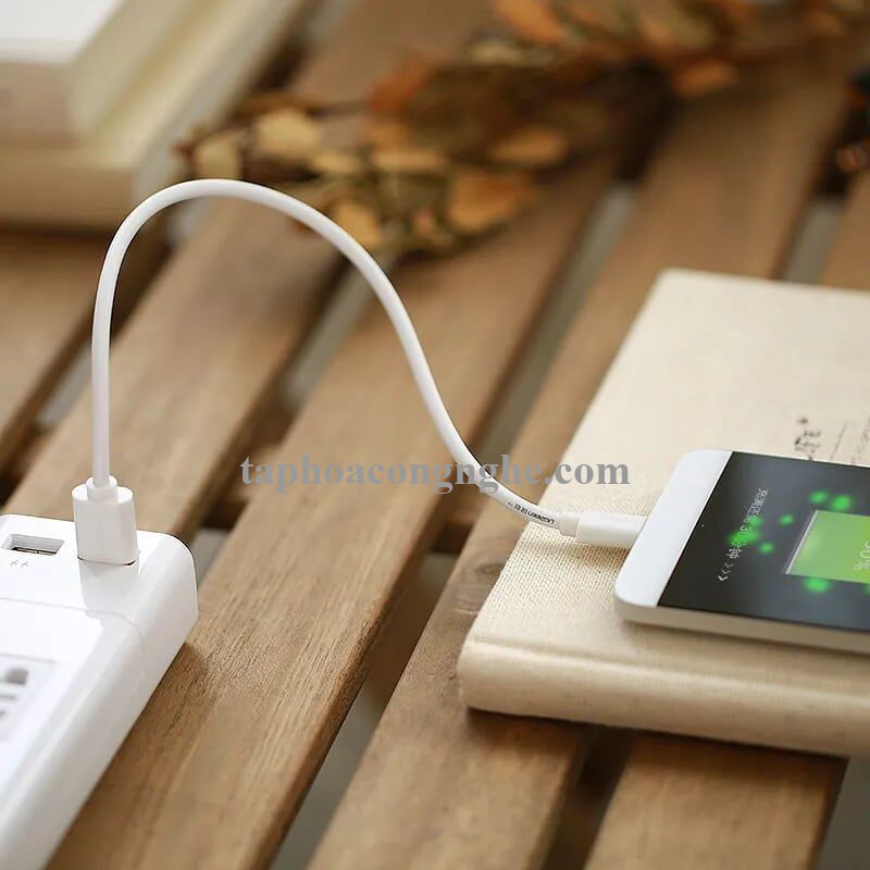 Ugreen 30164 0.5M màu Trắng Dây USB 2.0 sang Type-C truyền dữ liệu và sạc US141 30030164